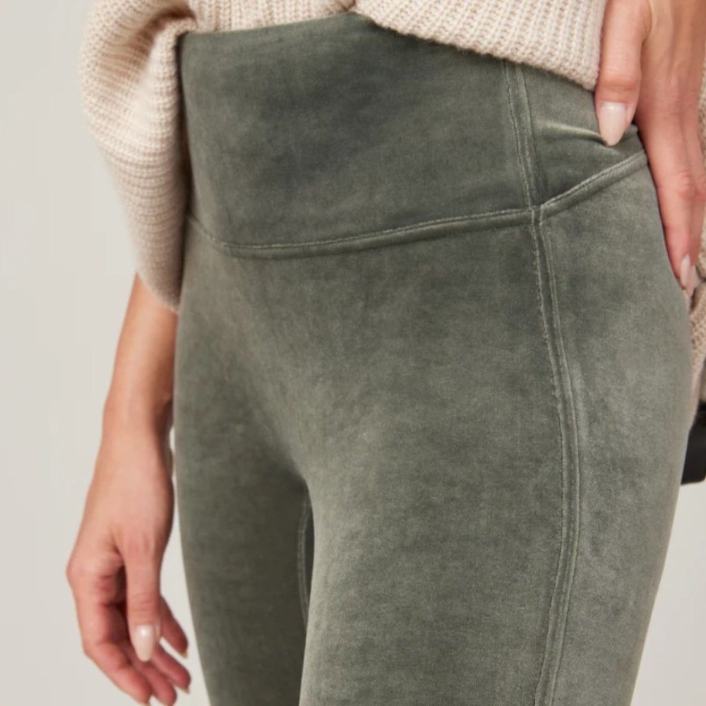 Velvet Leggings Dark Palm / XL